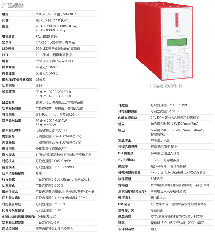 HE系列超聲波電箱